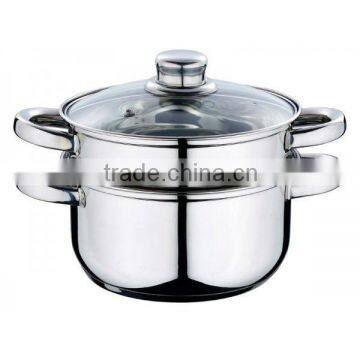 Stainless steel steamer pot,saucepot with steamer