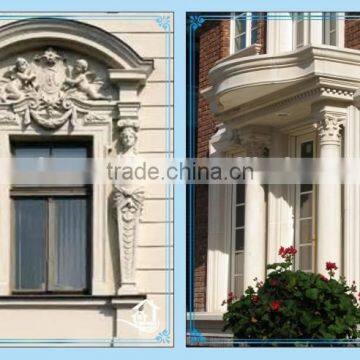 Faux stone gate pillars