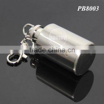 1oz Stainless Steel Portable Round Flagon Kettle Oilcan Keychain 28ML Metal Travel Wine Pot Mini Hip Alcohol photo-2