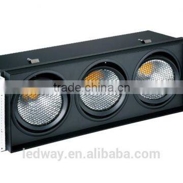 3*25W 3*35W 3*60W LEDWAY LED Indoor Three-head Trimless Grille Spot Lamp With Decoration Plat IP20
