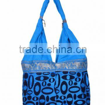 Cotton Fabric Velvet Shoulder Handmade Bag photo-2