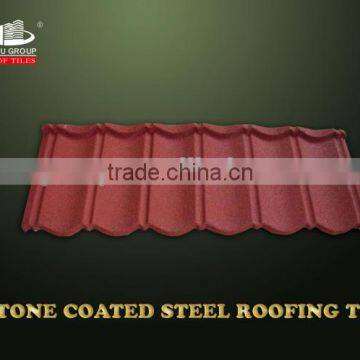 Stone coated mental roofing tiles