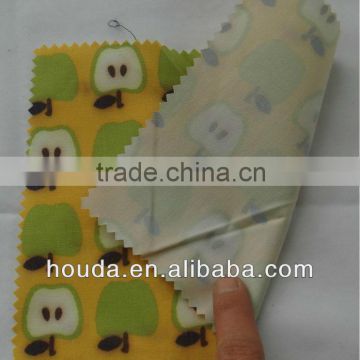 popular Apple printed cotton fabric with pvc coating