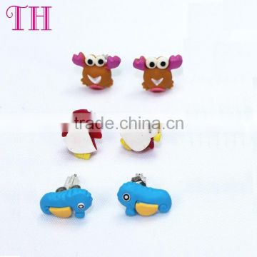 ODM colorful resin crab and bird design new model fashion earring designs new model earrings for kids