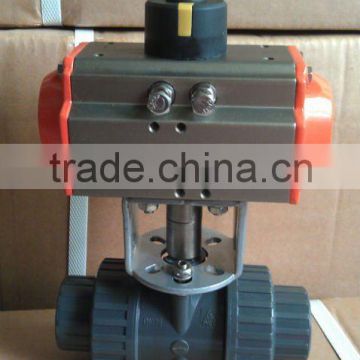 pneumatic UPVC ball valve double union watertreatment ball valve