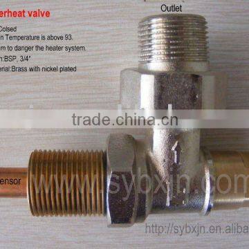 Hot water discharge valve