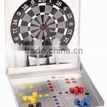 Hot selling magnetic travel dart board and ludo chess