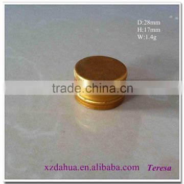 golden tin lid cap for glass bottle