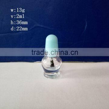 2ml nail polish oil glass bottle with plastic cap                        
                                                                                Supplier's Choice