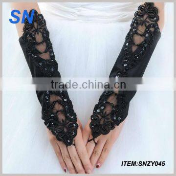 new design most fashional sexy knit ladies crochet colored cheap lace wedding gloves