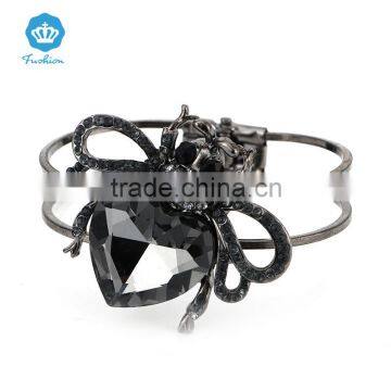 2016 wholesale high quality fashion unique charm handmade bracelet,stainless stell with crystal bracelet