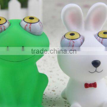 soft pvc vinyl eyes pop out toys ,vinyl rubbit eye pop squeeze toy