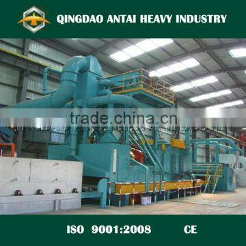 Roller conveyor type steel plate shot blasting machine