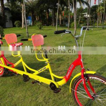 24 Inch Tandem Bike / Single Speed Bicycle / Three Seat Bicycle