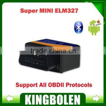 Auto Diagnostic Tool Super Mini ELM 327 Bluetooth Supports All OBD2 Protocols ELM327 free shipping