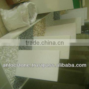 white marble tiles