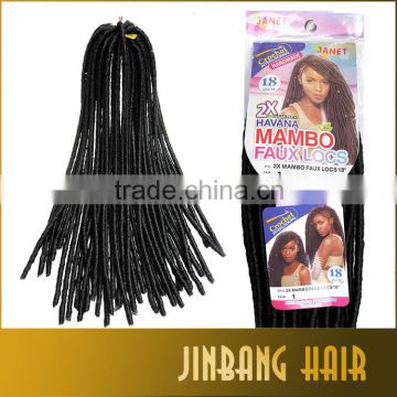 1PC Premium Quality Havana Mambo Twist Faux locs Hair Twist Braid 18" Dreadlock Synthetic Hair Extension