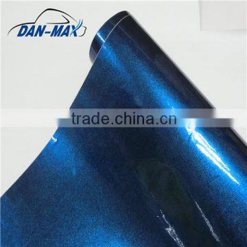 High reflective glossy diamond glitter blue car body wrap chameleon car tint film