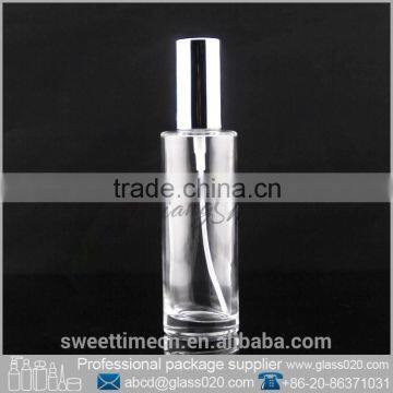 100ml perfume bottle with shiny silver sprayer made in China
