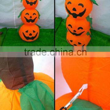 New Tall Led Light Inflatable Tractor Lighted 3 Wire Pumpkin Stacked Commercial Halloween Decoration photo-6