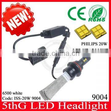 For toyota noah 9004 socket led headlight, new car fanless headlight 6500k white