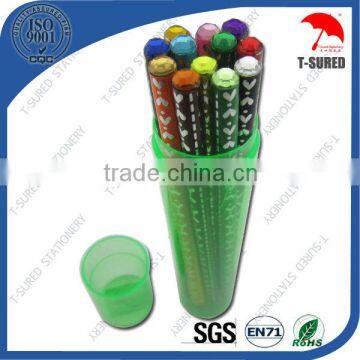 Black Wood Crystal Color Pencil Set