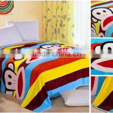 soft warm cartoon flannel fleece wrap bedding quilt sheet