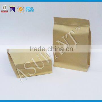 Kraft Pouch Flat Bottom Plastic Stand up Bag With Clear Window photo-3