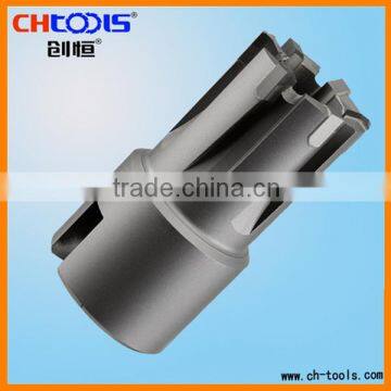 Rail cutter with carbide tipped hole cutter