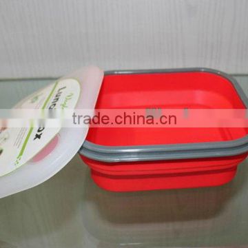 Food grade Single cup silicone collapsible lunch box