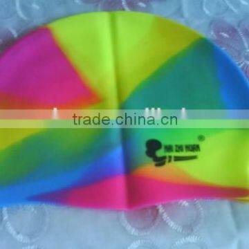 Eco-friendly Rainbow Silicone Swimming Caps for Long Hairs photo-4