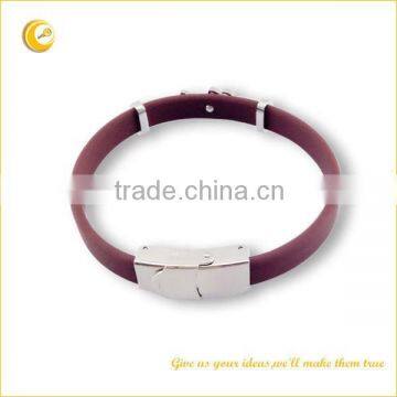 Genuine leather bracelet,stainless steal bracelet