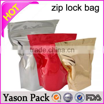 Yason hot airtight zipper aluminum foil pet food bag with zipper 1.5g moon walker bag with zipper and tear notch