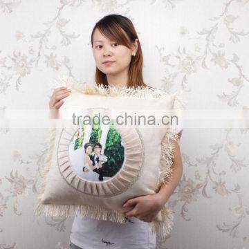 Beige color decorative pillow case for sublimation printing