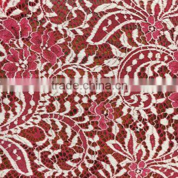 double colore lace fabric design changle factory whosale 8905