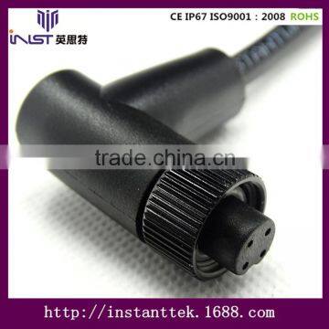INST M12 90 degree 4pin waterproof connector