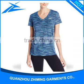 Comfort Short Sleeve Summer Cotton Woman T-Shirt V-Neck With Customized