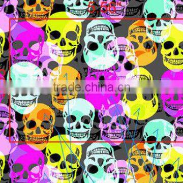 Hign Quality Nylon Spandex Skull Print Fabric