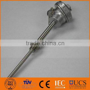 PT100 RTD Thermoresistance with Terminal Head and Fixed Thread for Fluid