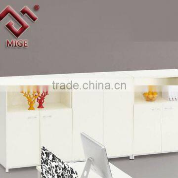 White melamine combination file cabinet