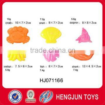 Multi-color variety of plastic sea animal sand mold toy