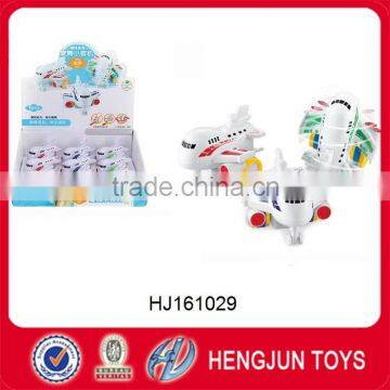 promotion toy plastic kid inertia rotating plane for children's gift