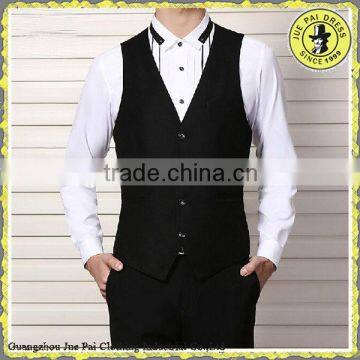 Microfiber Formal Mens Designer Black Linen Cotton Waistcoat                        
                                                Quality Choice