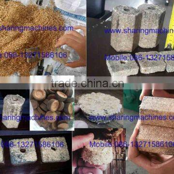 Hydraulic sawdust wax briquette press machine for making fire starter