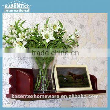 Brown Retro Wooden Wall Mounted Rack photo-2