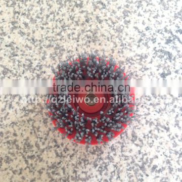 Circle Antique Brush with Screw M14 Silicon Carbide Abrasive Tools for Hand Operate Polishing Machine Granite Polishing