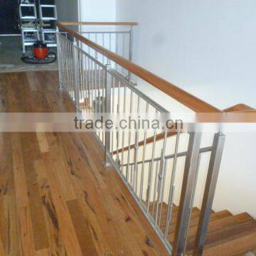 Decorative Vertical Bar balutrade with wood handrail