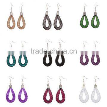 2015 New Korean Stardust Water Drop Earrings For Women Bijoux Statement Rhinestone New Jewelry Earrings Women Brincos