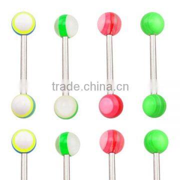 TR01044 resin barbell tongue ring jewelry , tongue ring piercing