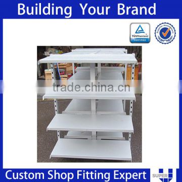 second hand retail metal gondola commercial wall shelving racks for sale